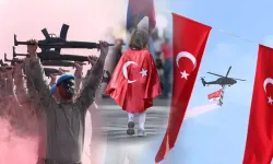Yer gök kırmızı beyaza büründü! İşte Cumhuriyet'in 100. yılına damga vuran görüntüler