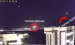 İsrail'in reddettiği hastane saldırısında F-16 izi kameraya yansıdı