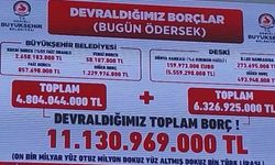 CHP’li yeni başkan, Ak Parti’den kalan rekor borcu dev panoya asarak açıkladı