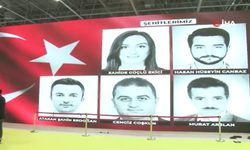 TUSAŞ standında dev ekrana şehitlerimizin fotoğrafları yansıtıldı