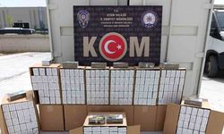 Efeler'de durdurulan araçta binlerce makaron ele geçirildi