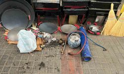 Efeler'de oksijen tüpü parladı: 1 yaralı