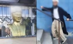 Atatürk büstüne saldırı. Saldırgan gözaltına alındı