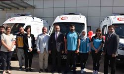 Aydın’da 3 yeni ambulans sağlık filosuna katıldı