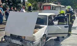 Yeni aldığı otomobil 1 saat içinde küle döndü