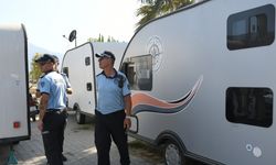 Kuşadası’nda zabıta ekiplerinden çadır ve karavan denetimi