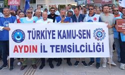 Aydın'da memurlar iş bıraktı