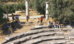 Gençler tarihin izlerini tuvallerine taşıdı