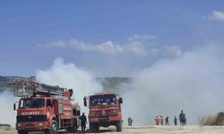 Kuşadası’nda hafriyat ve moloz döküm alanında çıkan yangın kontrol altına alındı