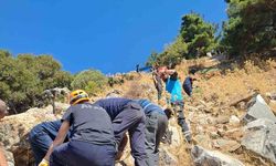 Söke’de uçurumdan düşen kişi AFAD ekiplerince kurtarıldı