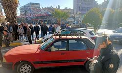 Efeler'de trafik kazası yapınca şoka girdi
