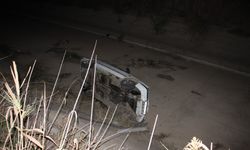 Efeler'de otomobil sulama kanalına uçtu: 2 yaralı