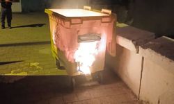 Germencik'te bu kez çöp konteynerini ateşe verdiler