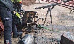 İncirliova'da ateşe atılan tiner patladı