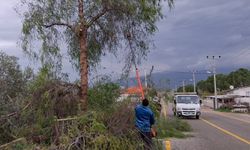 Efeler Beledi̇yesi̇ kuvvetli̇ firtına ve sağanağa karşı sahada