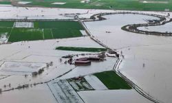 Koçarlı'daki taşkının izleri havadan görüntülendi