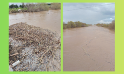 Suların getirdiği çöpler, köprü menfezlerini tıkadı