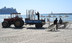 Kuşadası plajlarında sezon hazırlığı başladı