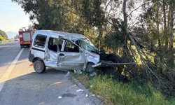 Germencik'te ticari araç kaza yaptı: 3 yaralı