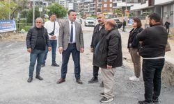 Değirmendere'de yol çalışmaları yerinde incelendi