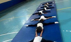 Geleceğin sporcuları antrenmanlarına devam ediyor