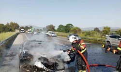 Germencik gişelerde bir araç küle döndü