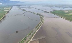 Söke'deki taşkının izleri havadan görüntülendi