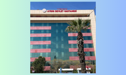 Aydın Devlet Hastanesi'nin tabelası yeni yerine asıldı