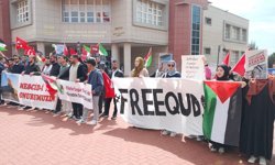 ADÜ'lü öğrencilerden, Gazze'ye destek, İsrail'e tepki