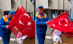 1 Mayıs sonrası Türk bayraklarının çöpe atılmasına tepki