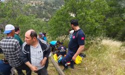 Kuyucak'ta direkle birlilkte uçuruma yuvarlandı