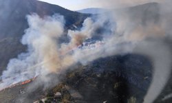 Otluk alanda yangın kara ve hava ekipleri müdahale ediyor