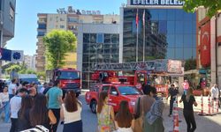 Efeler Belediyesi binası hızla tahliye edildi