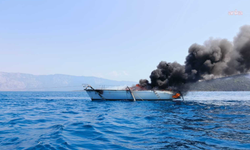 Muğla'da tekne yangını!