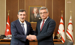 KKTC Cumhurbaşkanı Tufan Erhürman, Cumhurbaşkanı Yardımcısı Cevdet Yılmaz'ı kabul etti