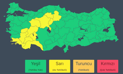 12 il için sarı kodlu uyarı