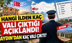 Hangi İlden Kaç Vali Çıktığı Açıklandı! Aydın’dan Kaç Vali Çıktı?