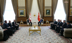 KKTC Cumhurbaşkanı Erhürman ile Cumhurbaşkanı Erdoğan görüştü