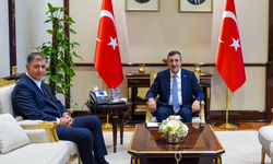 Cumhurbaşkanı Yardımcısı Yılmaz, İzmir Büyükşehir Belediye Başkanı Tugay'ı kabul etti