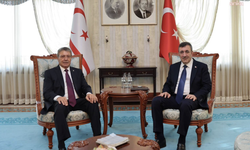 KKTC Başbakanı Üstel, Cumhurbaşkanı Yardımcısı Yılmaz ile bir araya geldi