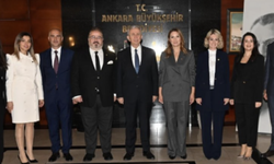 Ankara Barosu Başkanı ve Yönetim Kurulu üyeleri Mansur Yavaş'ı ziyaret etti