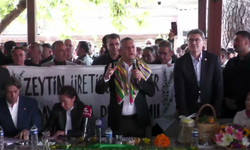 Özgür Özel, Balıkesir'de zeytin üreticisiyle buluştu