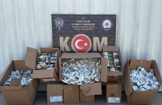Aydın’da 101 bin 800 adet doldurulmuş makaron ele geçirildi