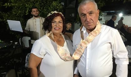Aydınlı Yılmaz çifti 42 yıl sonra düğün yaptı