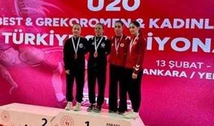 Aydınlı güreşçiler Türkiye Şampiyonası'ndan madalyalarla döndü