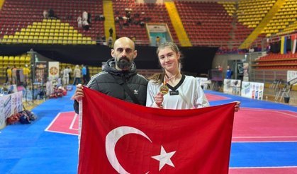 Makedonya'da altın madalya kazanan öğrenciden Türkiye şampiyonluğu
