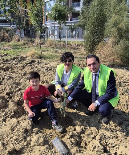 Çocuklar ÇEVAK öncülüğünde fidanları toprakla buluşturdu