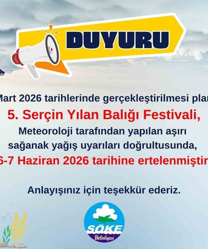 Serçin Yılan Balığı Festivali ertelendi