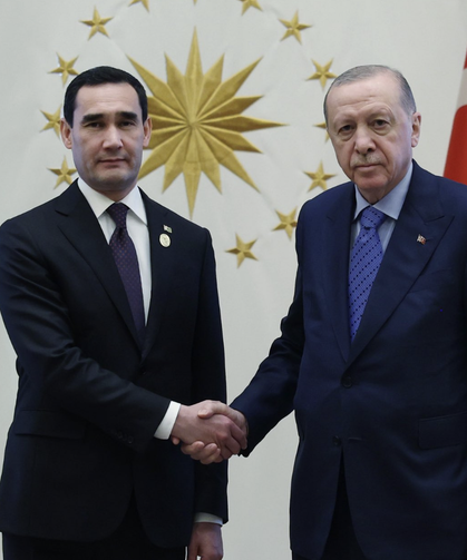 Cumhurbaşkanı Erdoğan, Türkmenistan Devlet Başkanı ile görüştü