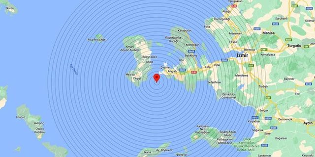 Ege Denizi'nde 4,7 büyüklüğünde korkutan deprem